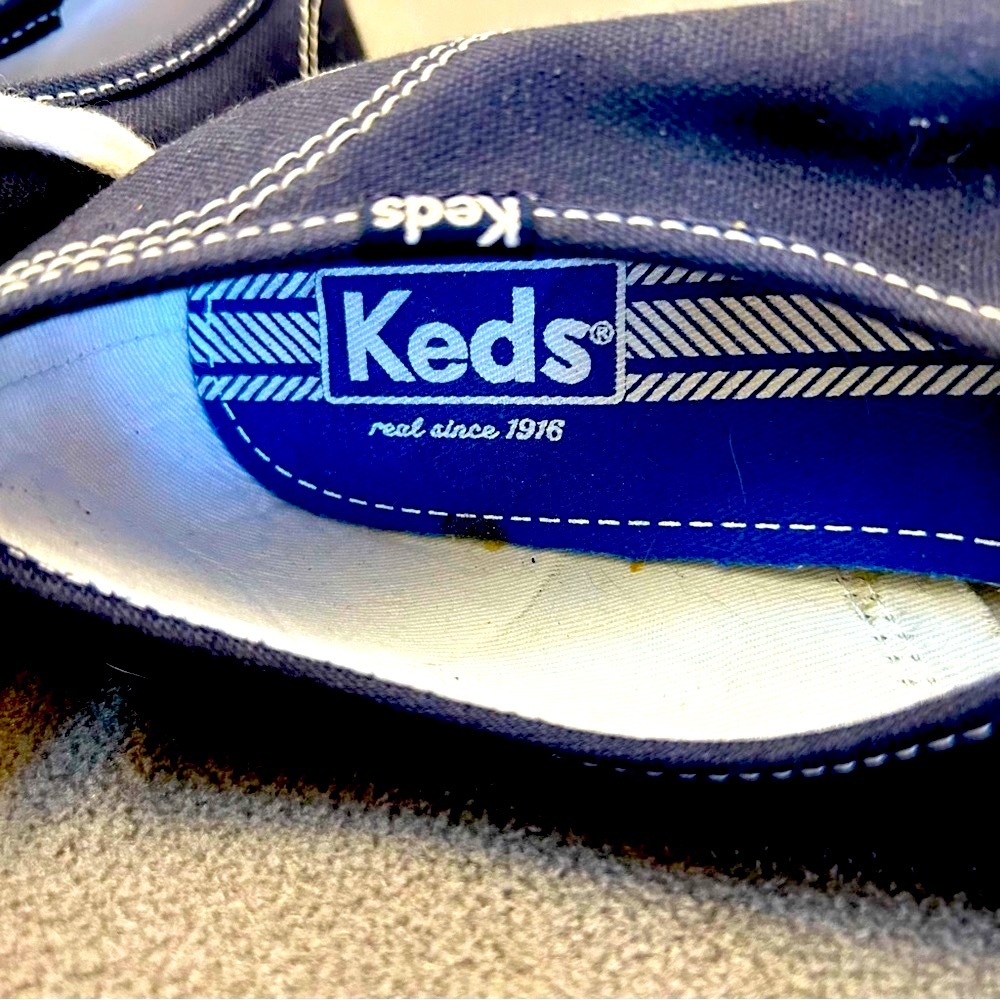 Keds Retro Sneaker women's size 9.5 Twill Lining - Blue with white stitching - Picture 5 of 8
